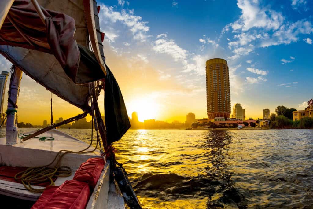 Sunset Felucca Ride on the Nile near Zamalek and Downtown Cairo